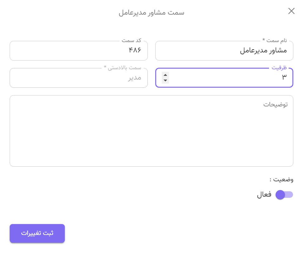 چارت پرسنلی اتوماسیون اداری ابری آوات