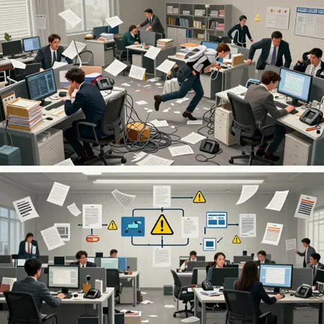 فرسودگی تیم در بدون استفاده از نرم افزار اتوماسیون اداری